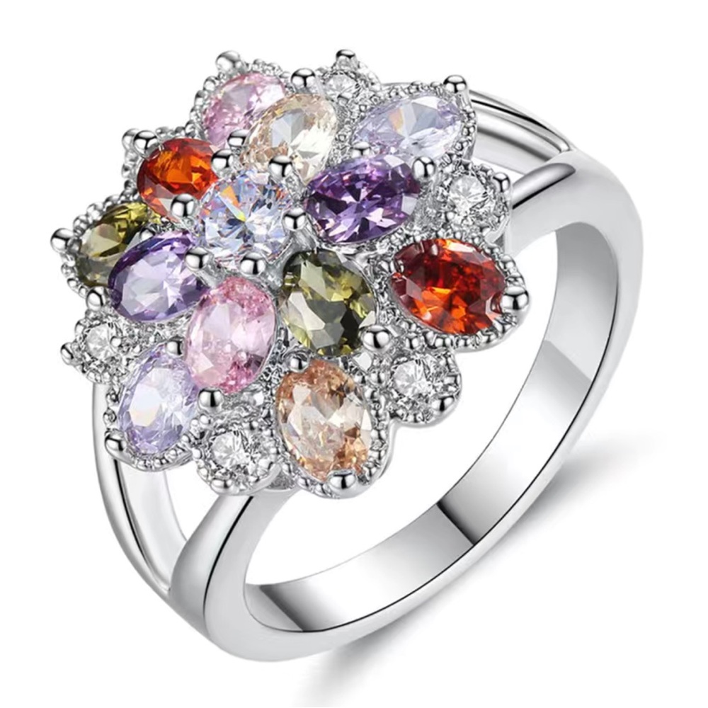[Sparkle] Gorgeous Multicolored Sparkling Statement Ring